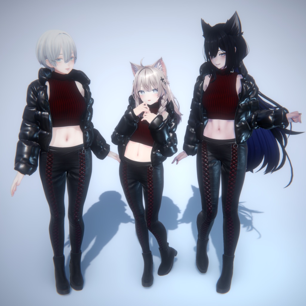 衣装3Dモデル「グレイシャル・ヘマタイト」【複数アバター対応】