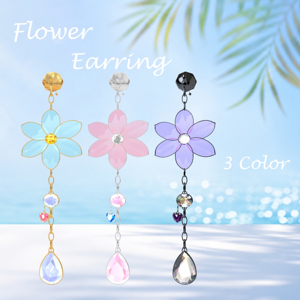 【3Color】Flower_Earring