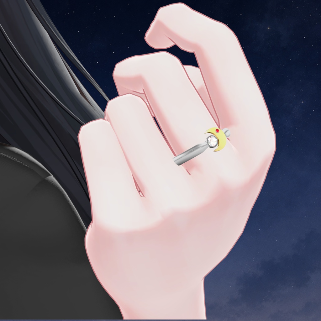 【期間限定無料】【開店記念】Crescent Ring