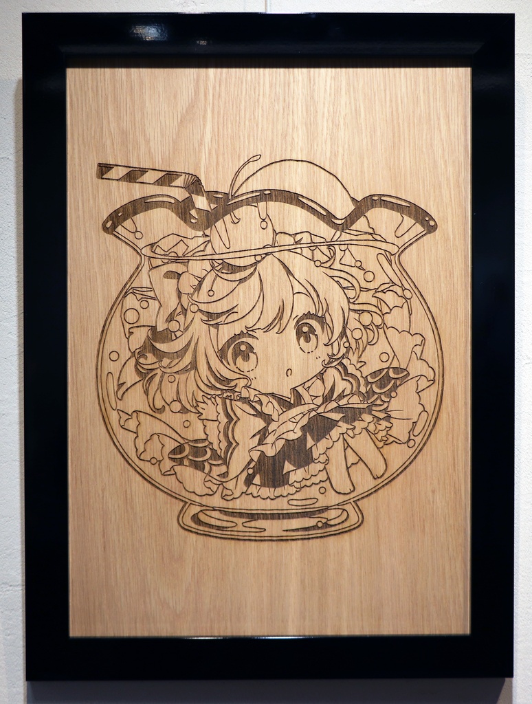 森倉円　ミニキャラ　金魚　レーザー彫刻　【受注生産】KYOTO