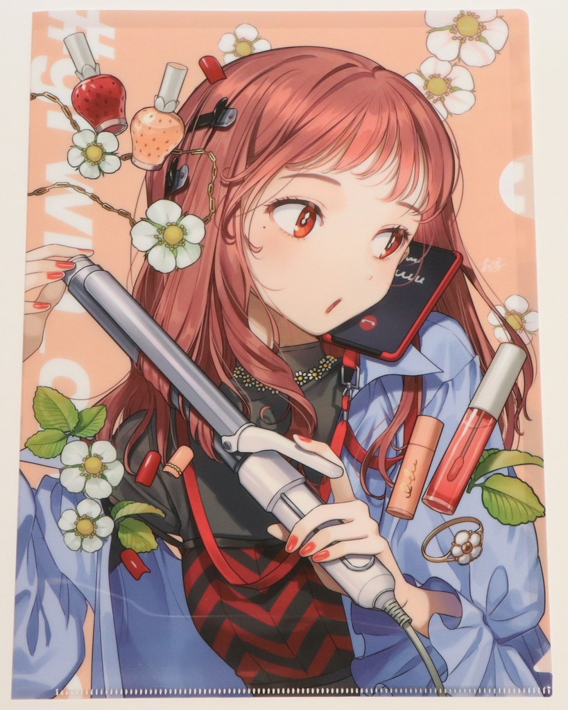 チェリ子  クリアファイル 　ストロベリー　キャラメルブロンド