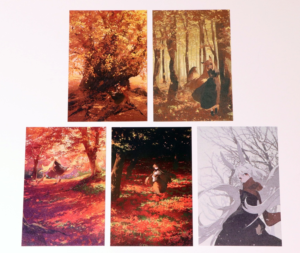 potg　ポストカード５枚セット　秋冬