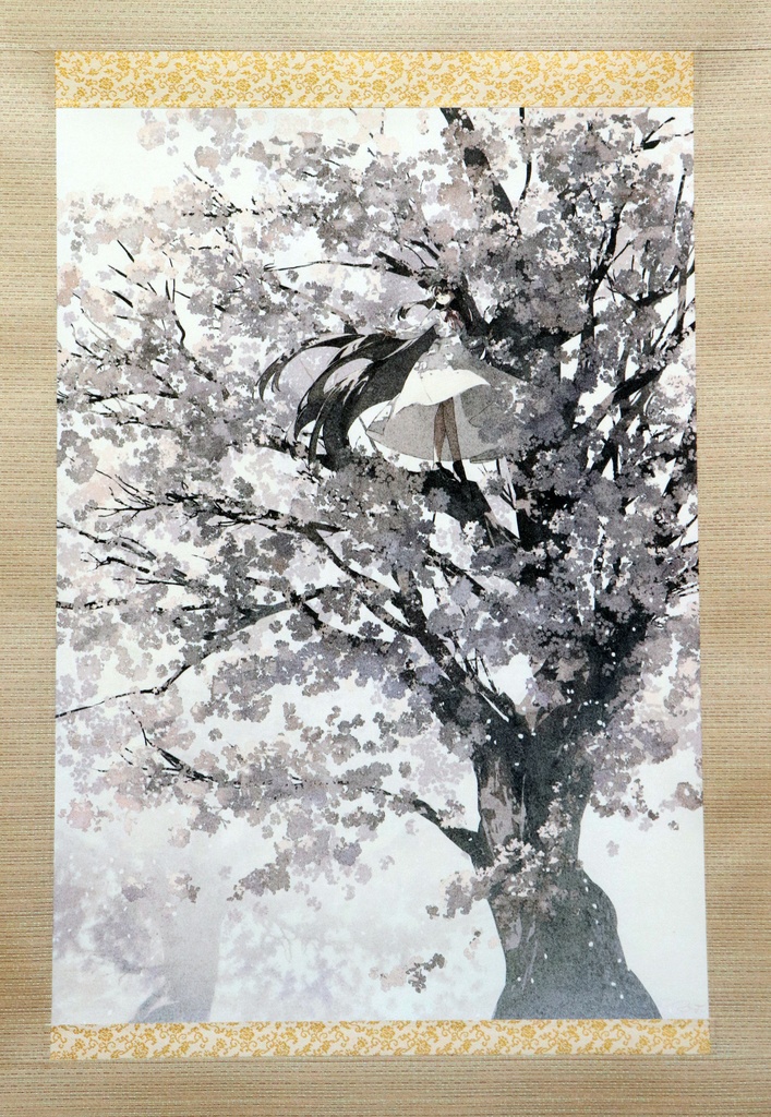 potg　白　直筆サイン入り掛軸　【１点限定】【受注生産】