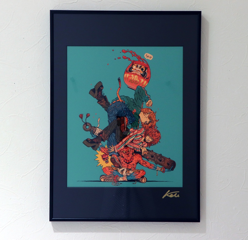 Kou 　素手喧嘩　複製原画　【受注生産】