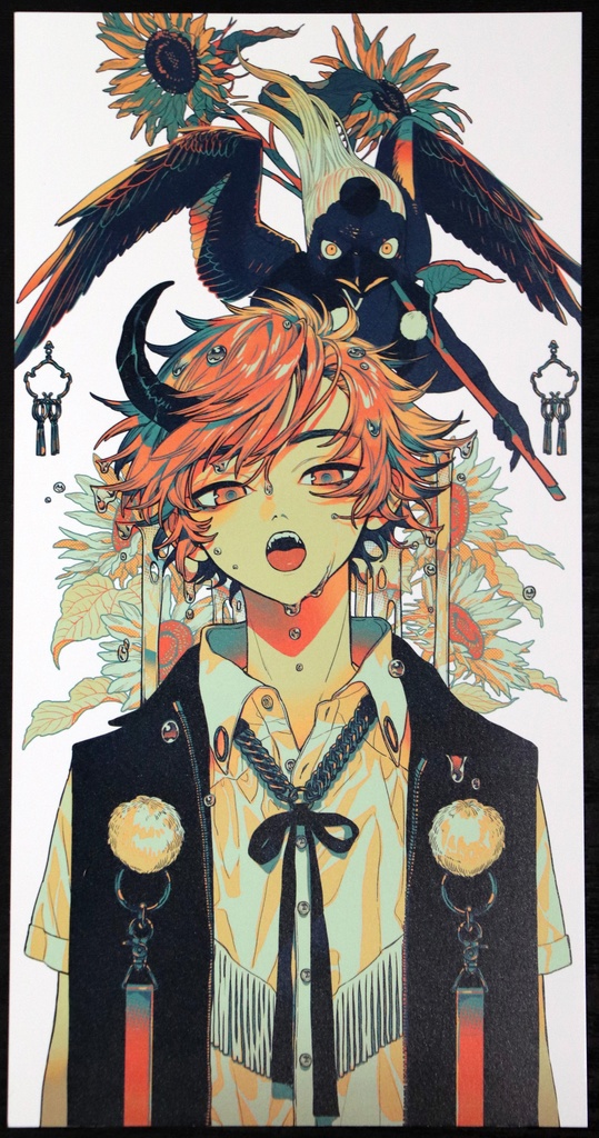 秋赤音　夏と天狗　大判ポストカード　