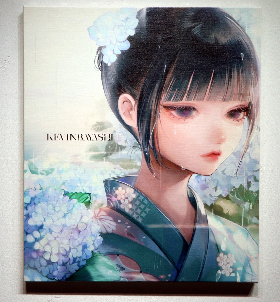 ケビンばやし　キャンバス　紫陽花　【受注生産】