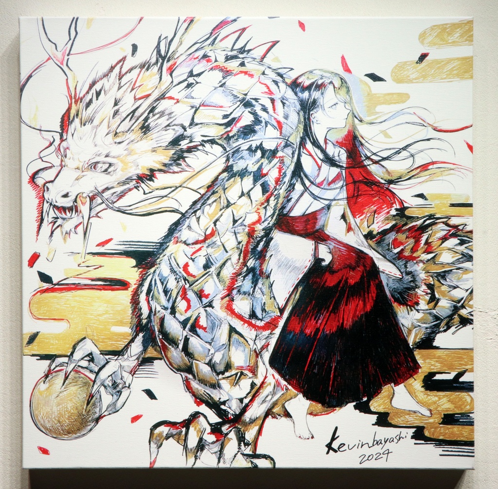ケビンばやし　キャンバス　2024年　年賀状　【受注生産】
