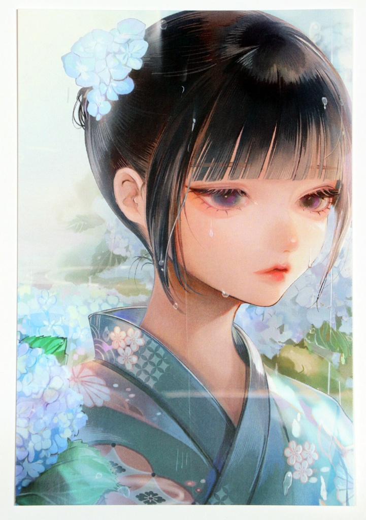 ケビンばやし　ポストカード　紫陽花