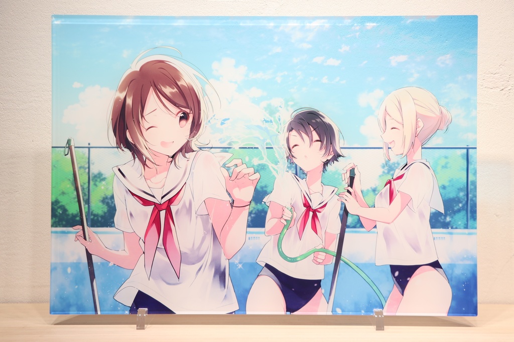 U35　「プール掃除」額無　【受注生産】