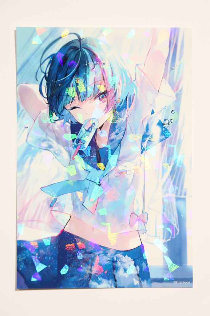 藤ちょこ　ホログラムポストカード　夏の宇宙　