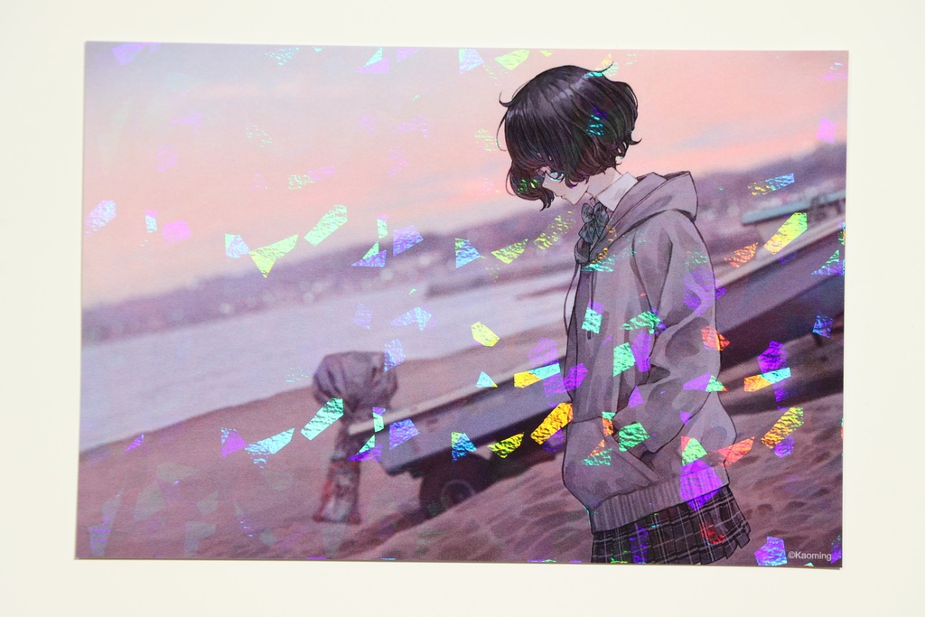 カオミン　ホログラムポストカード　三浦海岸