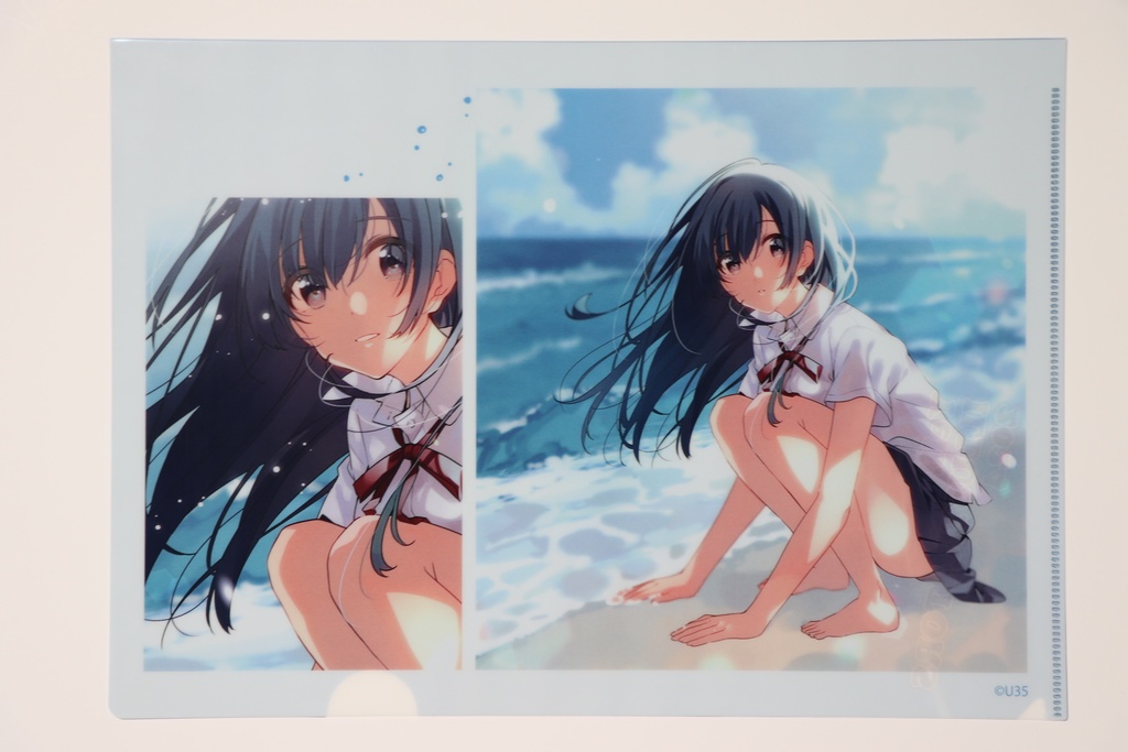 U35　クリアファイル　波に照らされて