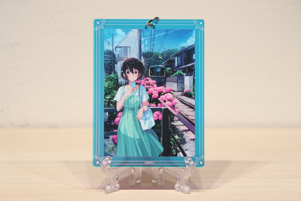 あかもく　オーロラアクリルキーホルダー　B