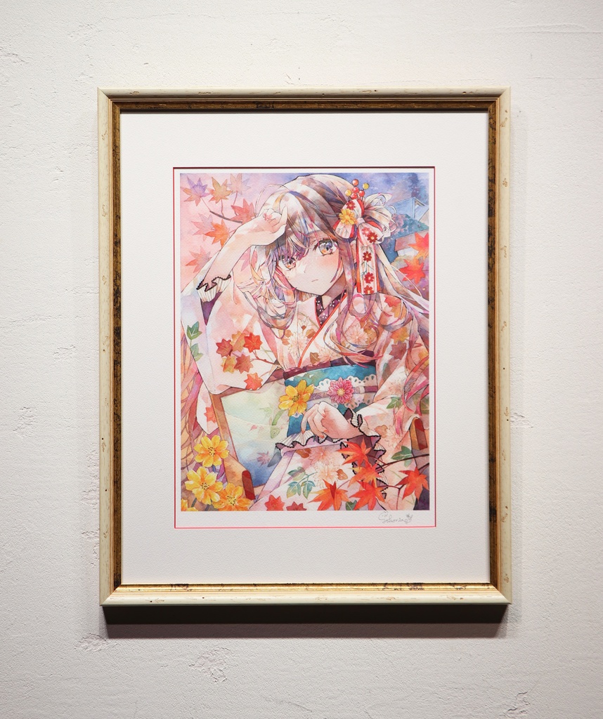 優子鈴　複製原画　紅葉咲く　【受注生産】【限定数】