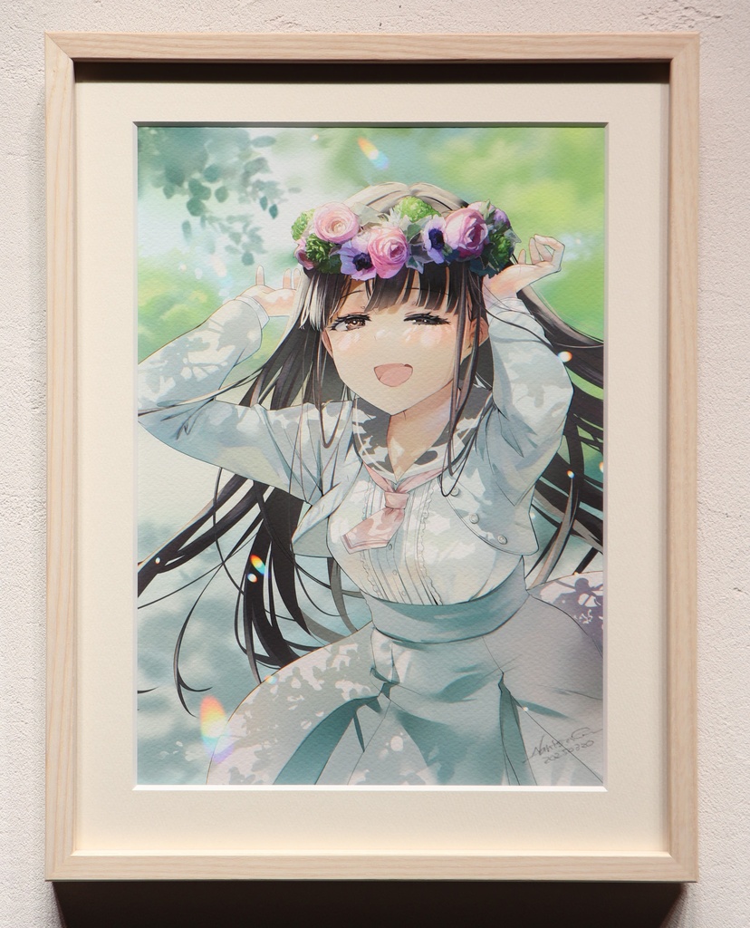 成瀬ちさと　複製原画１２　ラナンキュラスの花かんむり【受注生産】