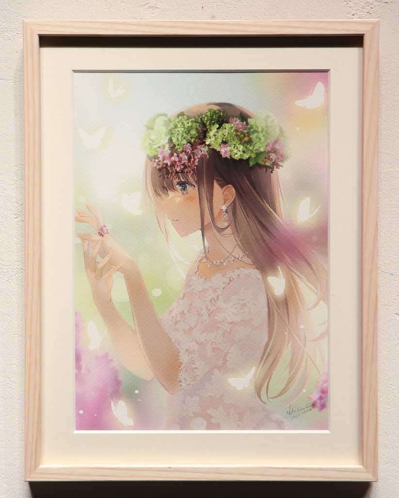成瀬ちさと　複製原画１１　ライラックの花かんむり【受注生産】