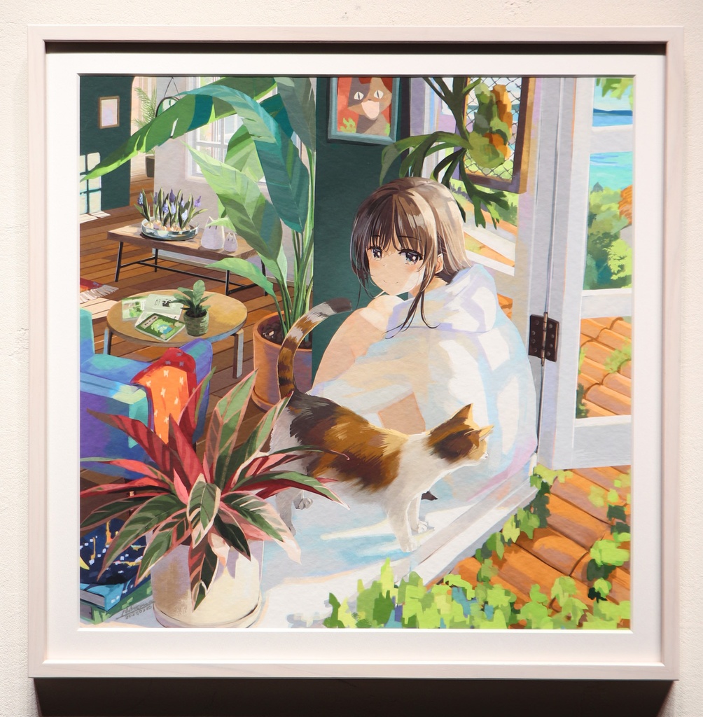 成瀬ちさと　複製原画１　am9:00　(45角　額50角) 【受注生産】