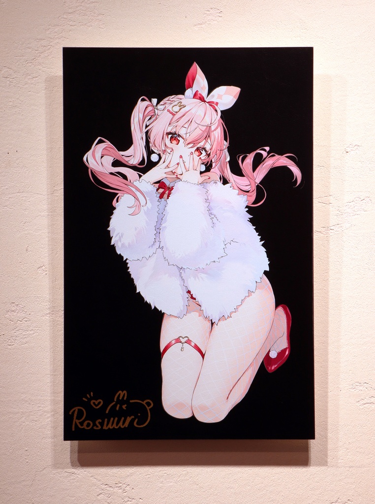 Rosuuri　黒化粧板　UVプリント　０４２　【表面サイン入：１点限定】