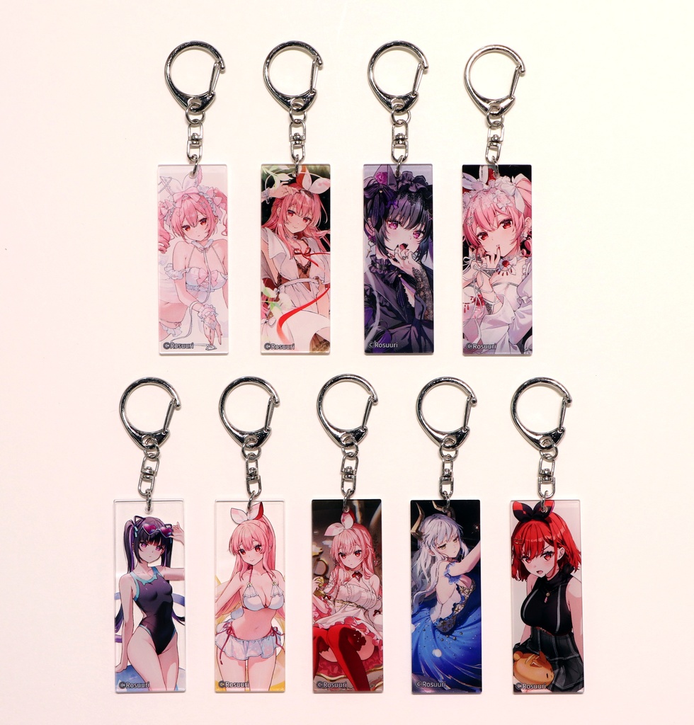 Rosuuri 短冊形アクリルキーホルダー　【ランダム】