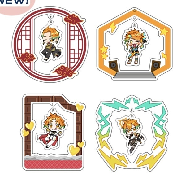 【アクキー】揺れるアクリルキーホルダー