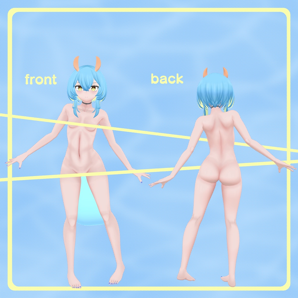 【VRChat向けオリジナル3Dモデル】セロスティ