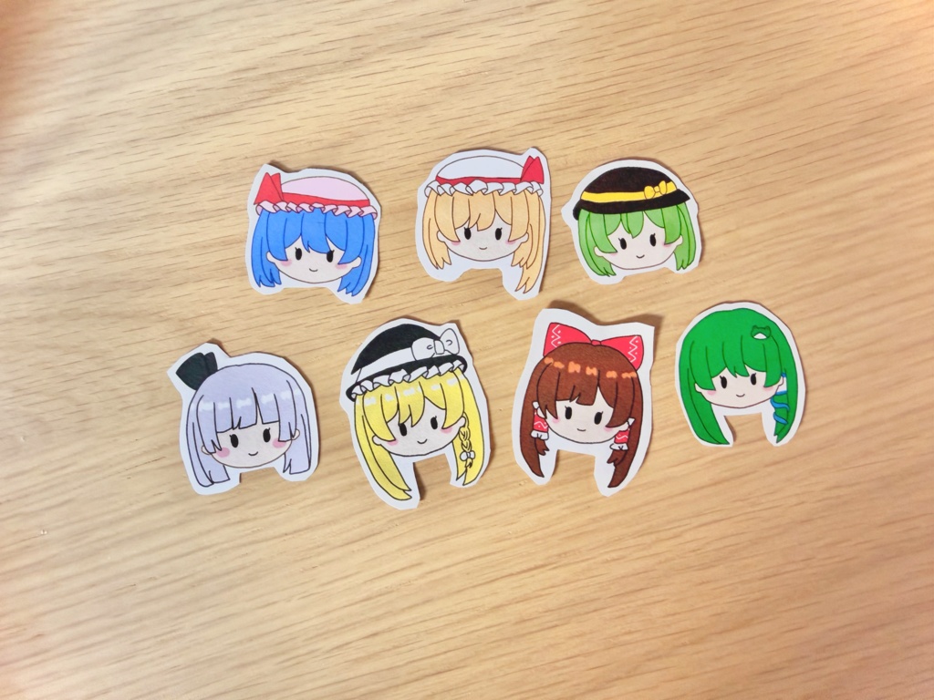 東方project ミニシール 7枚セット