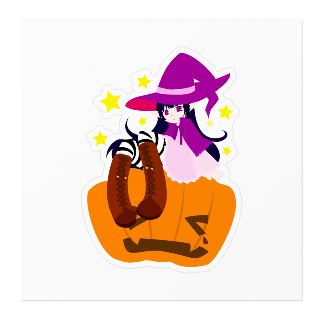魔女っ子ステッカー