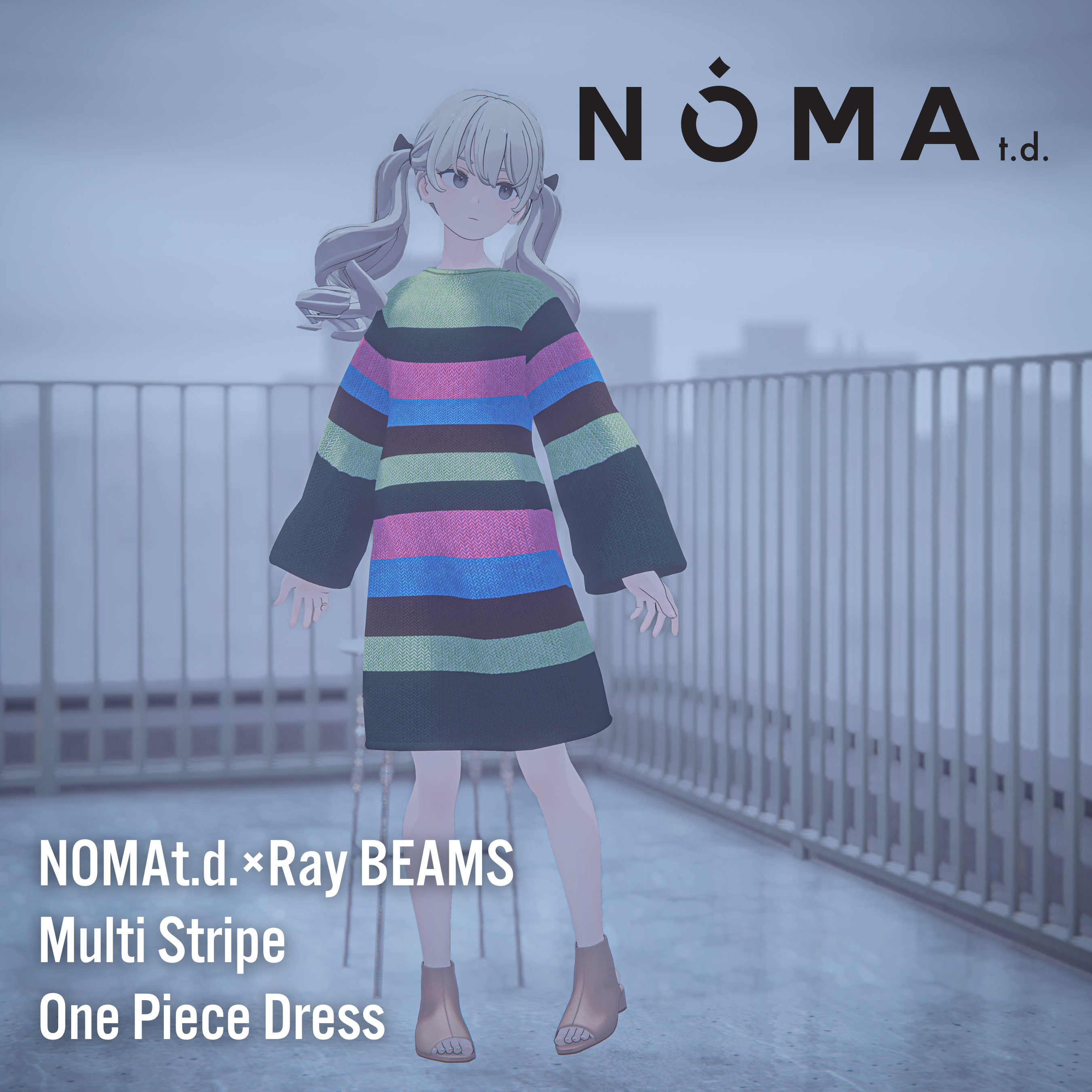 NOMA t.d. × Ray BEAMS別注マルチストライプワンピース｜BEAMS