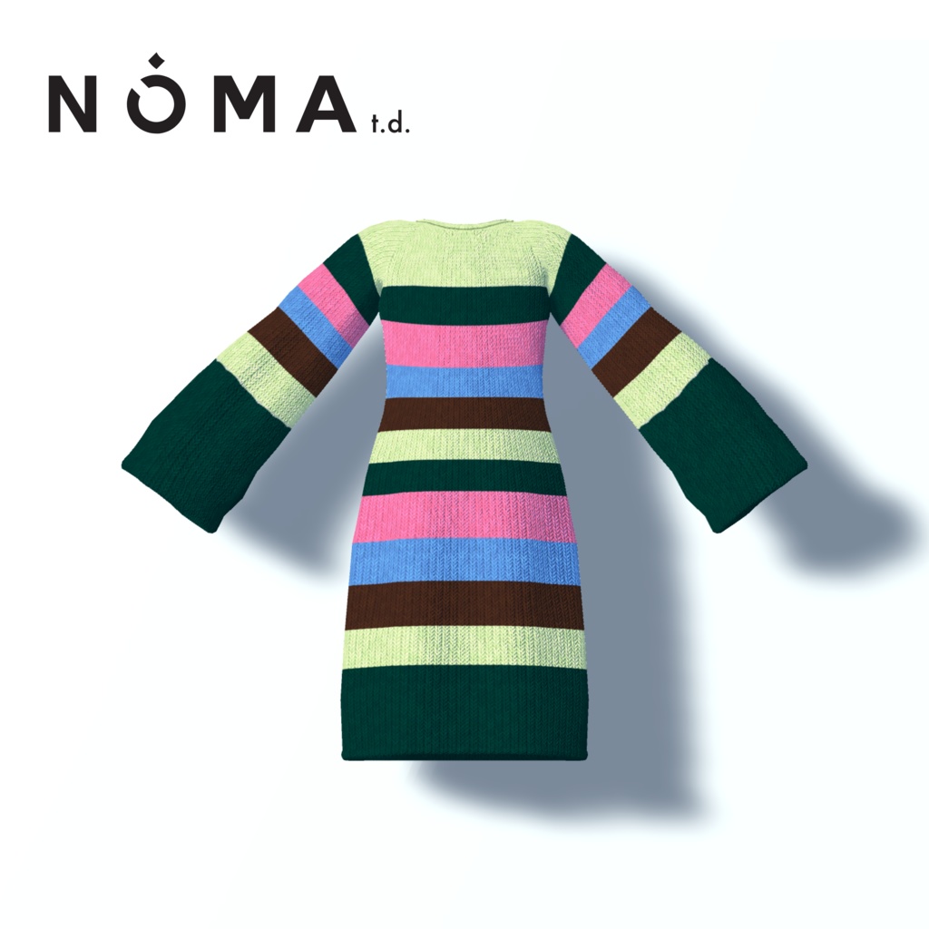 NOMA t.d. × Ray BEAMS別注マルチストライプワンピース|BEAMS