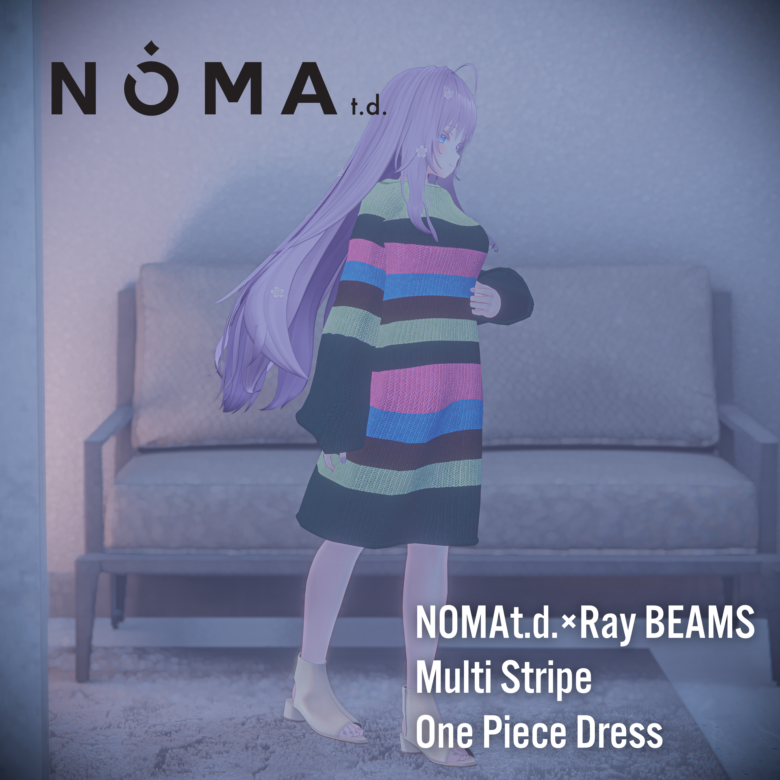 NOMA t.d. × Ray BEAMS別注マルチストライプワンピース｜BEAMS