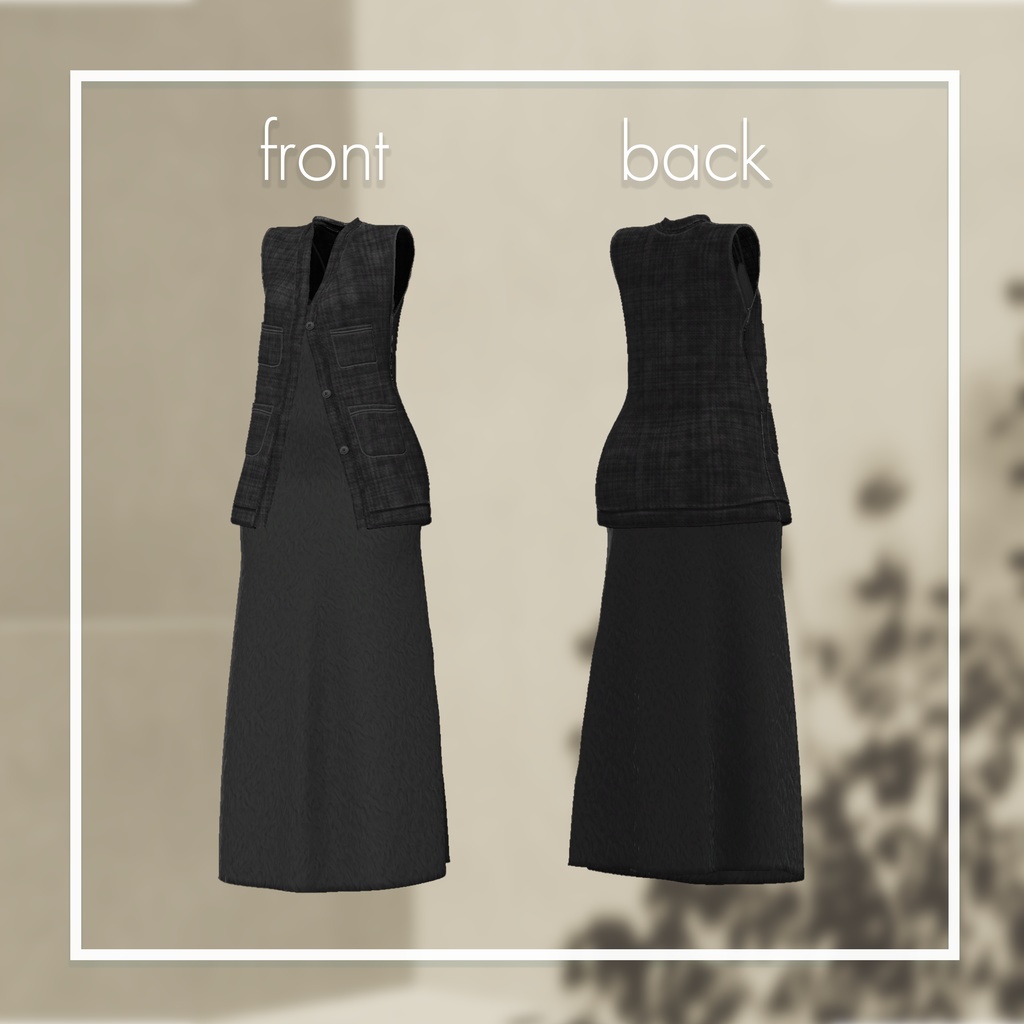 【4体対応】Ray BEAMS ツイードベスト&ワンピース スタイル