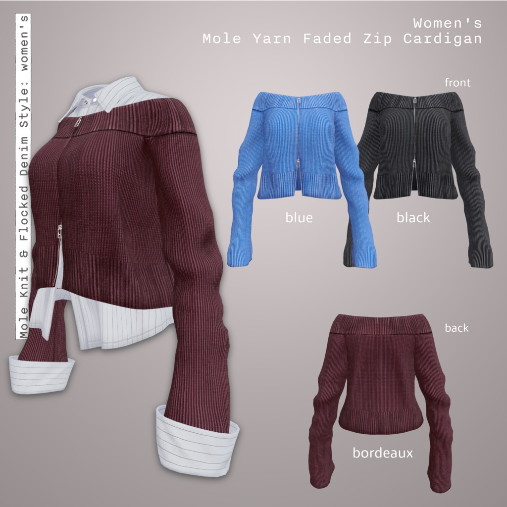 【男女12体対応】Mole Knit & Flocked Denim Style | BEAMS