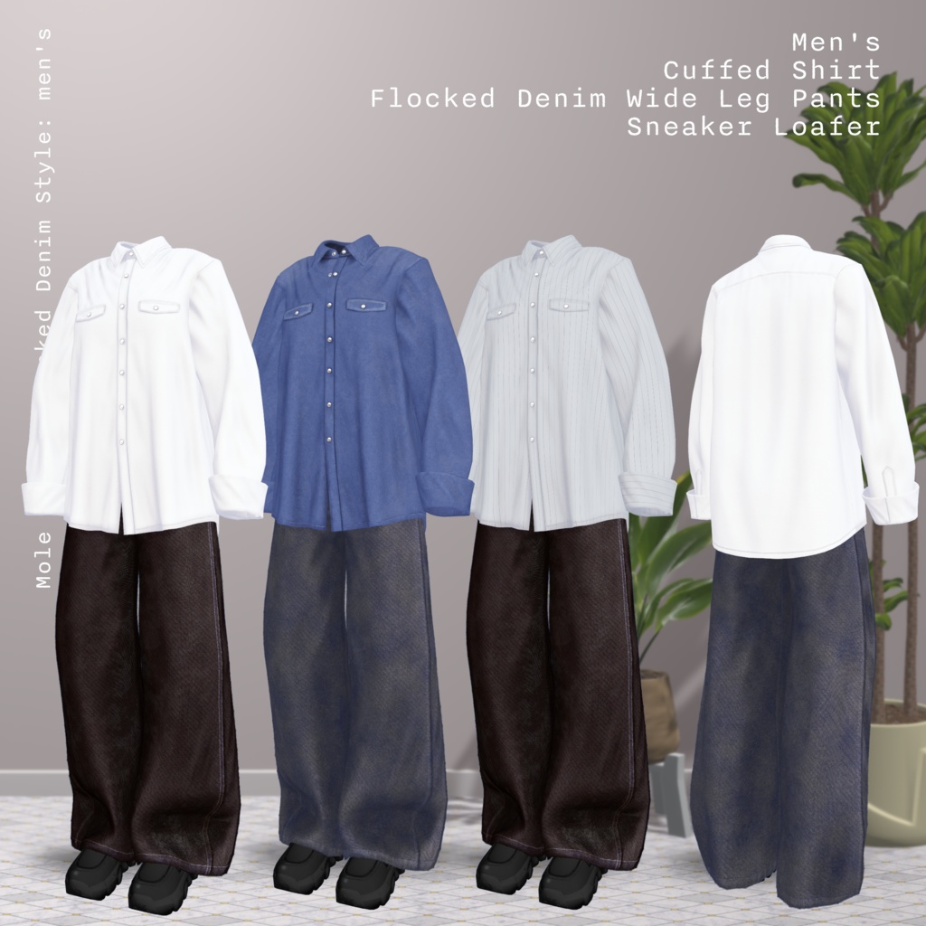 【男女12体対応】Mole Knit & Flocked Denim Style | BEAMS