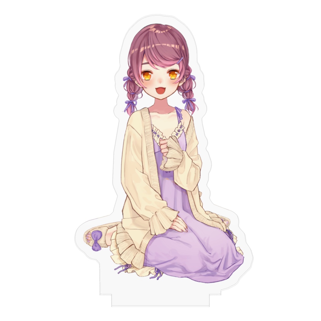 ルームウェアはちゅんアクリルスタンド【三つ編みver】
