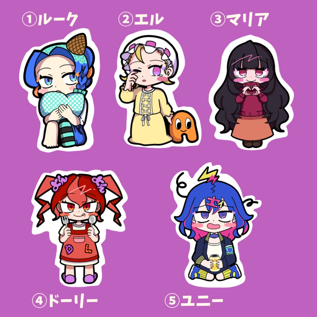 すぱーくる☆ミニステッカー