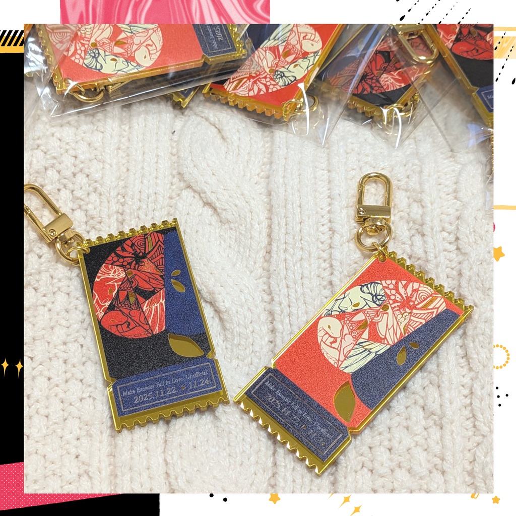 【非公式アクキー】チケット風エクおと概念キーホルダー【11/22~終焉は神のみぞ知る】