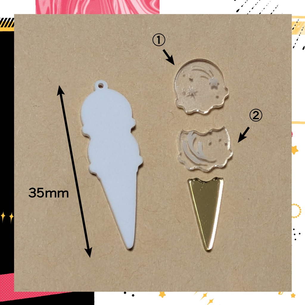 【非公式イメージアクセサリー】2人組イメージアイスチャーム【11/22~終焉は神のみぞ知る】