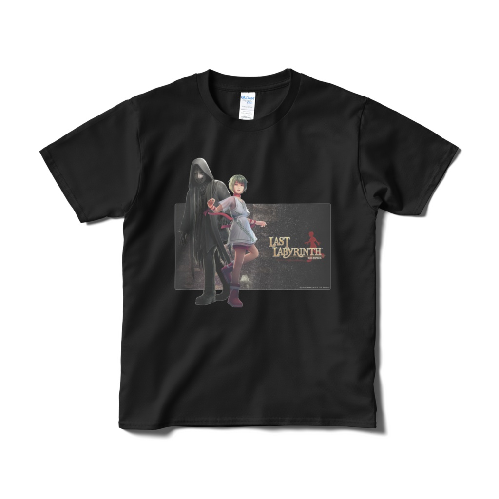 【Last Labyrinth】カティア&ファントム [C] Tシャツ(黒)