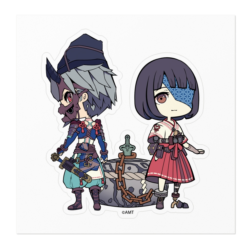 『オノゴロ物語』ハル&マサタケ(B)ステッカー