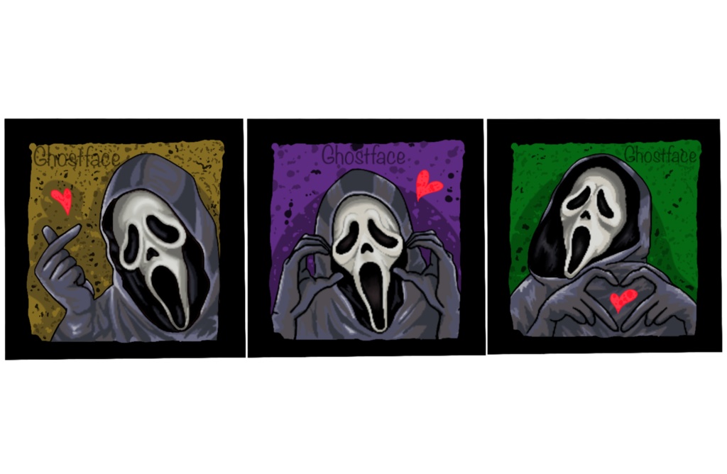 Ghostfaceステッカー3枚セット