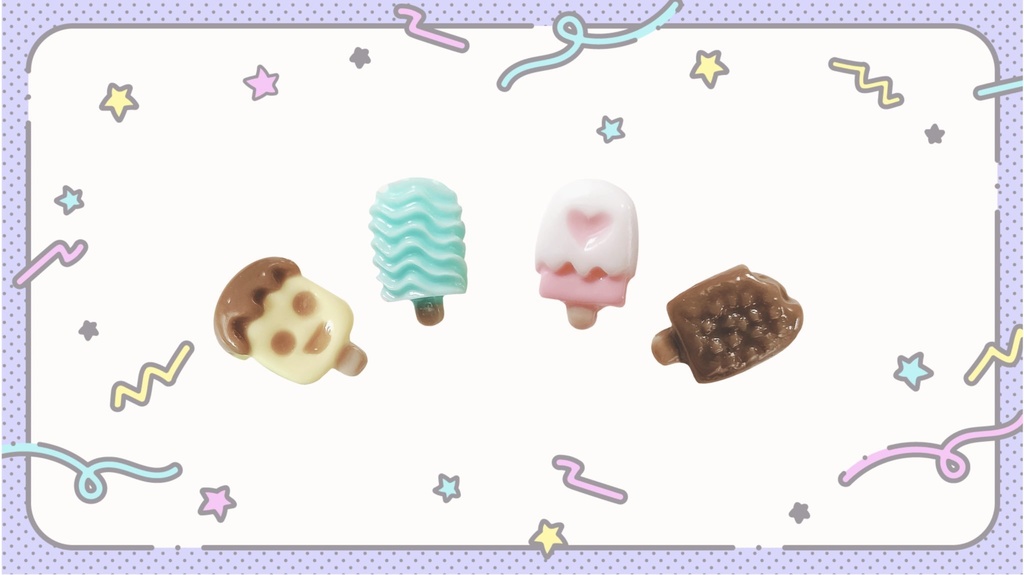 アイスのノンホールピアス(ばら売り､組み合わせ自由)