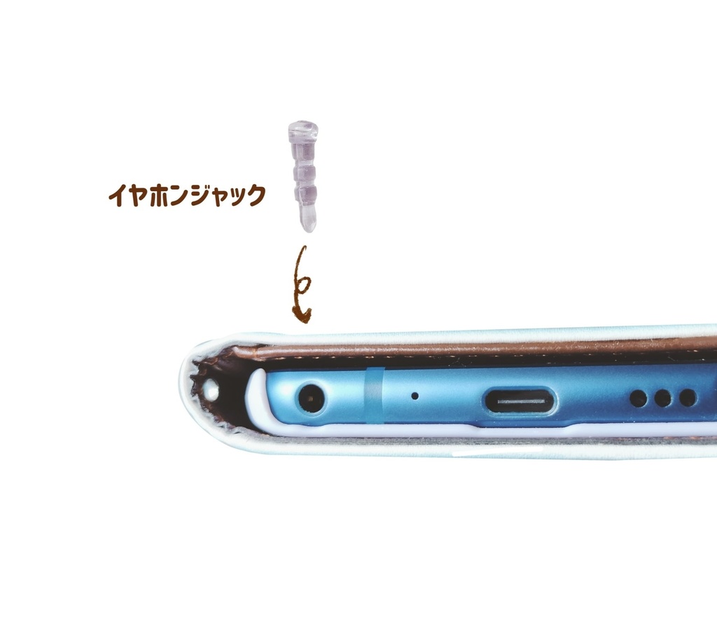 アンブレラマーカー、イヤホンジャック、ポートダストプラグ