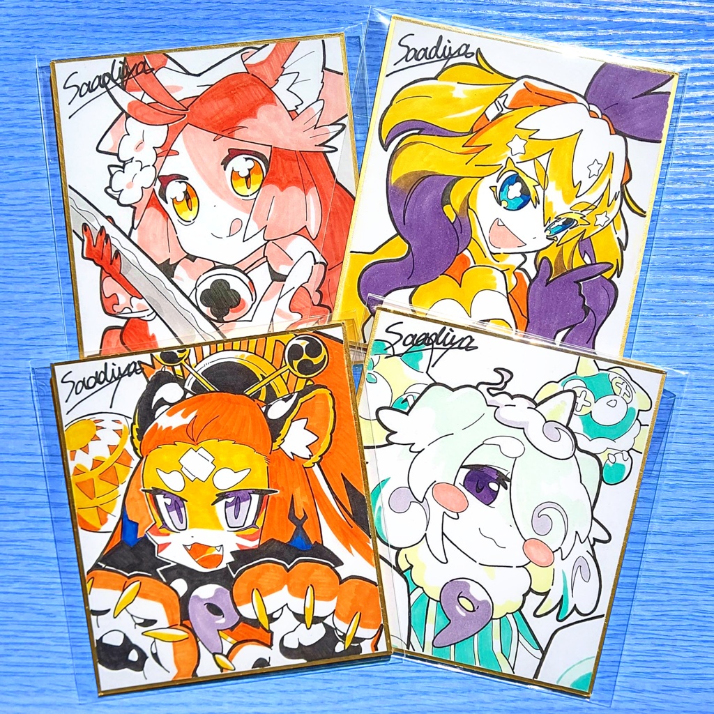 ミニ色紙4種　おまけ付き