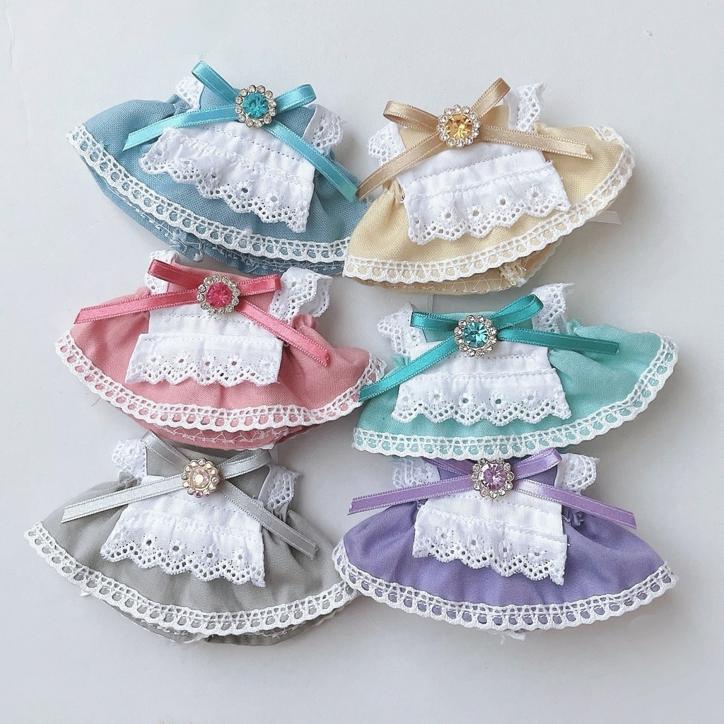 【6色】ぬい服/10~12cm(ちびぐるみサイズ)/うさ耳付きメイド服