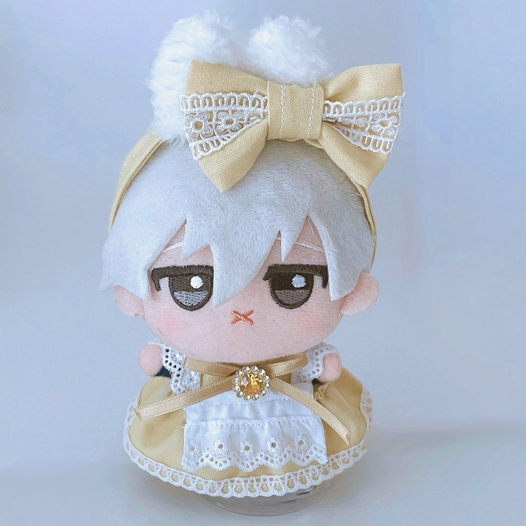 【6色】ぬい服/10~12cm(ちびぐるみサイズ)/うさ耳付きメイド服