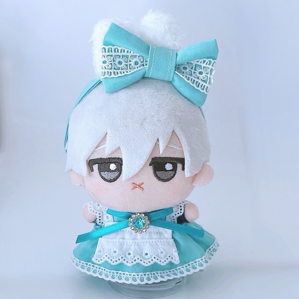 【6色】ぬい服/10~12cm(ちびぐるみサイズ)/うさ耳付きメイド服