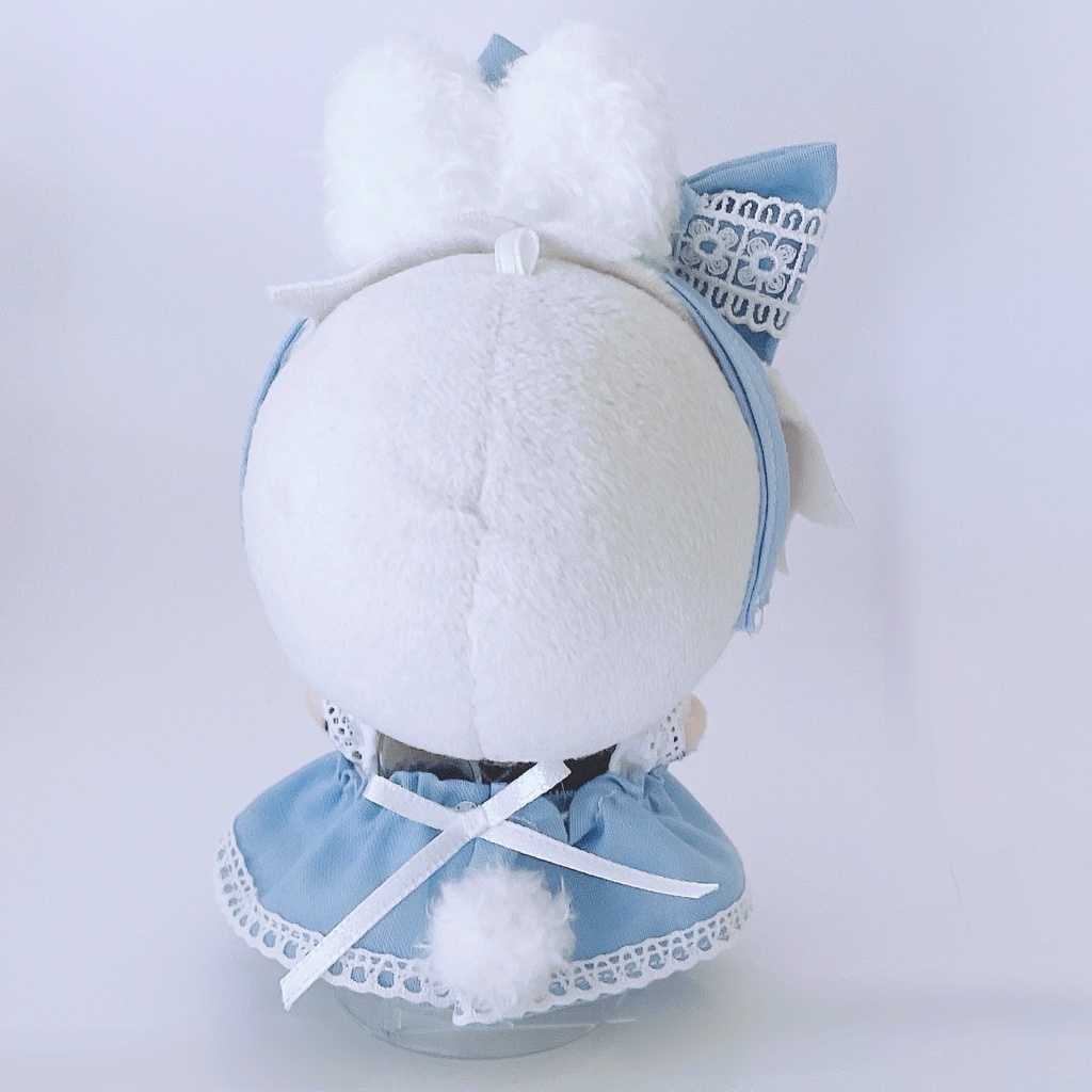 【6色】ぬい服/10~12cm(ちびぐるみサイズ)/うさ耳付きメイド服