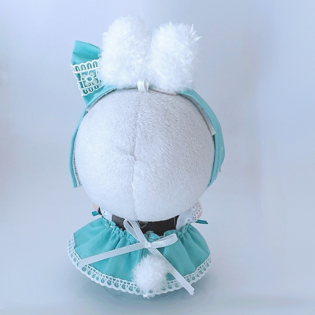 【6色】ぬい服/10~12cm(ちびぐるみサイズ)/うさ耳付きメイド服