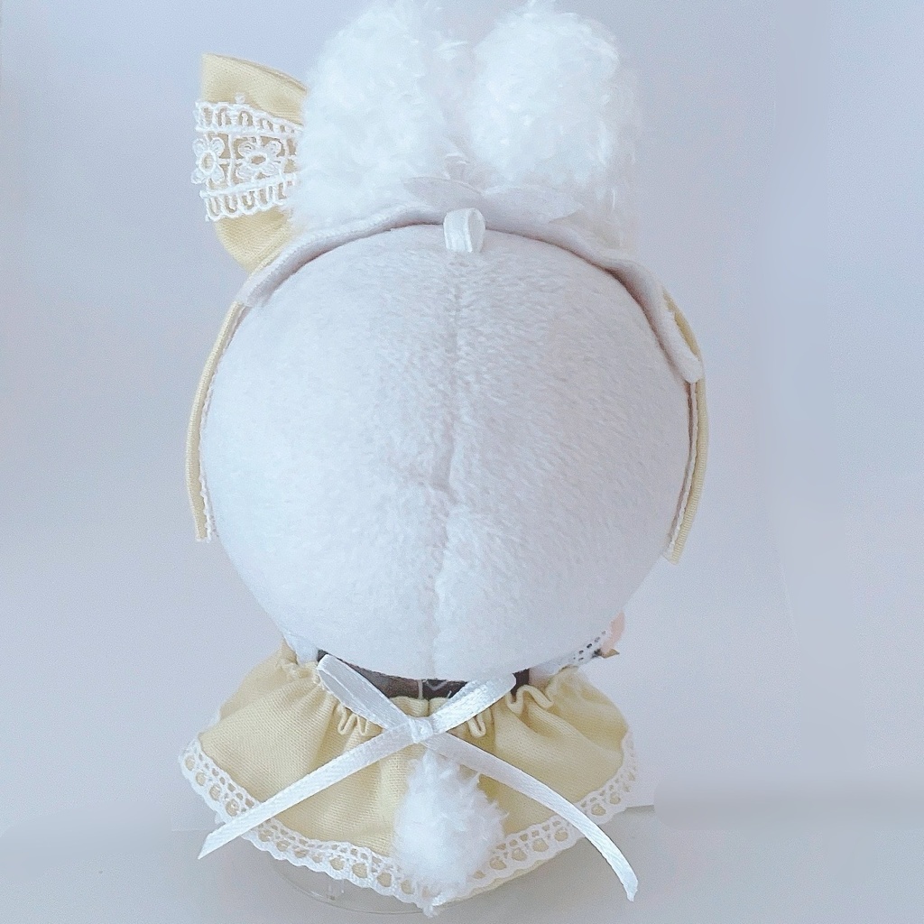 【6色】ぬい服/10~12cm(ちびぐるみサイズ)/うさ耳付きメイド服