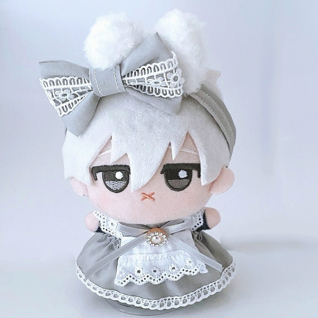 【6色】ぬい服/10~12cm(ちびぐるみサイズ)/うさ耳付きメイド服